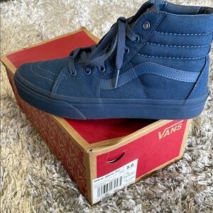 Vans Navy Sk8-Hi kids High-Top Sneakers